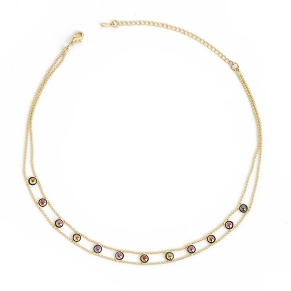 Fall 14K Titanium Hematite Choker Necklace - Picture 4 of 6